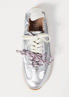 swatch_Silver l'idea metallic double lace sneaker