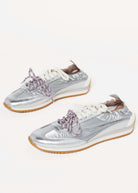 swatch_Silver l'idea metallic double lace sneaker