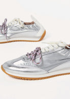 swatch_Silver l'idea metallic double lace sneaker