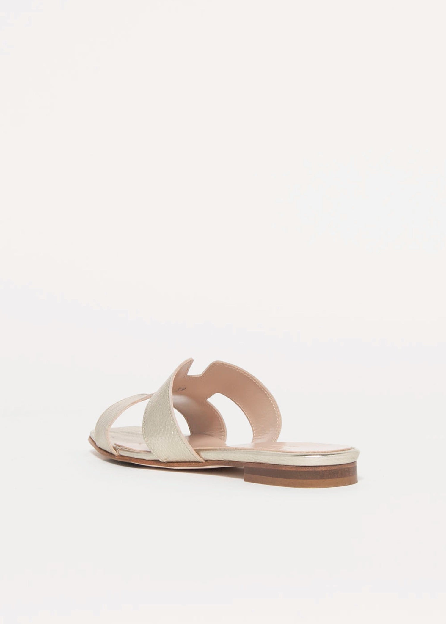 swatch_platino leather leather cutout sandal flat sandals