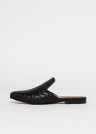 swatch_Black Leather l'idea woven mule