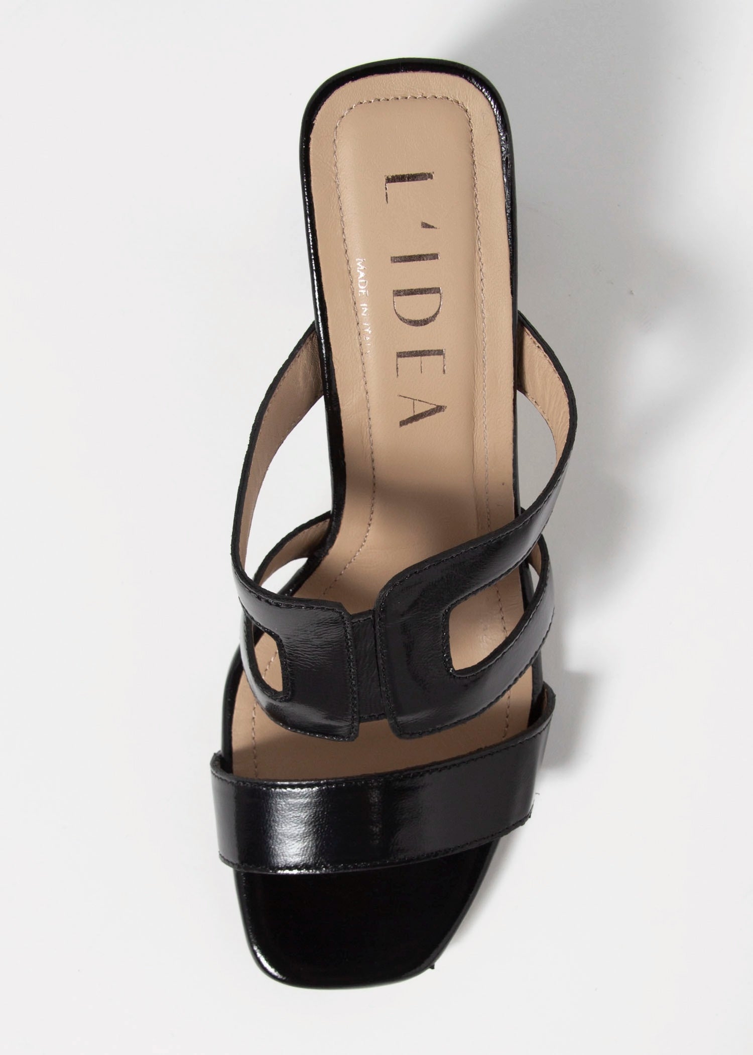 swatch_Black Patent l'idea cutout heeled sandal