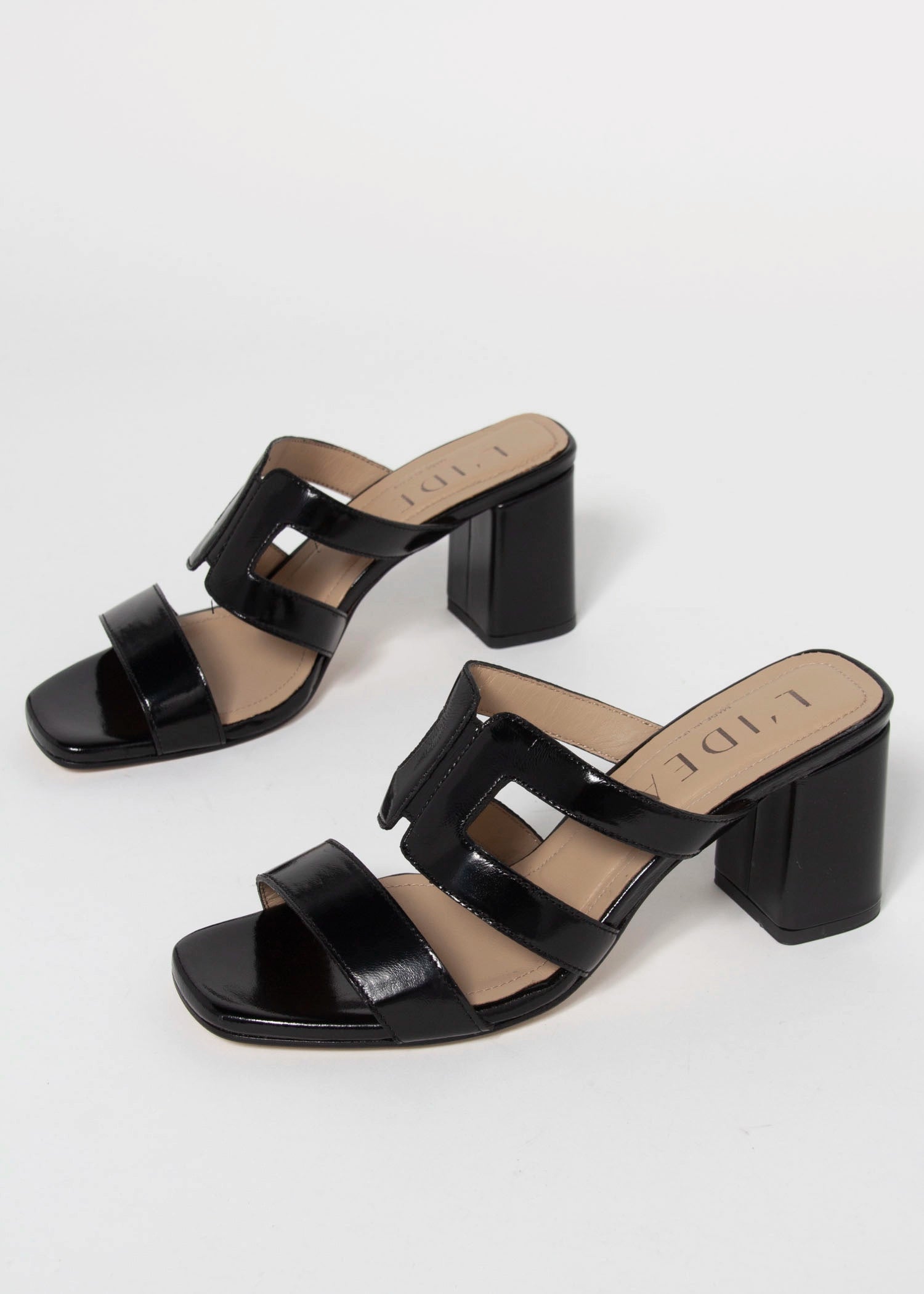 swatch_Black Patent l'idea cutout heeled sandal