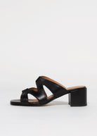 swatch_Black Leather block heel sandal