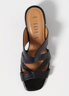 swatch_Black Leather block heel sandal