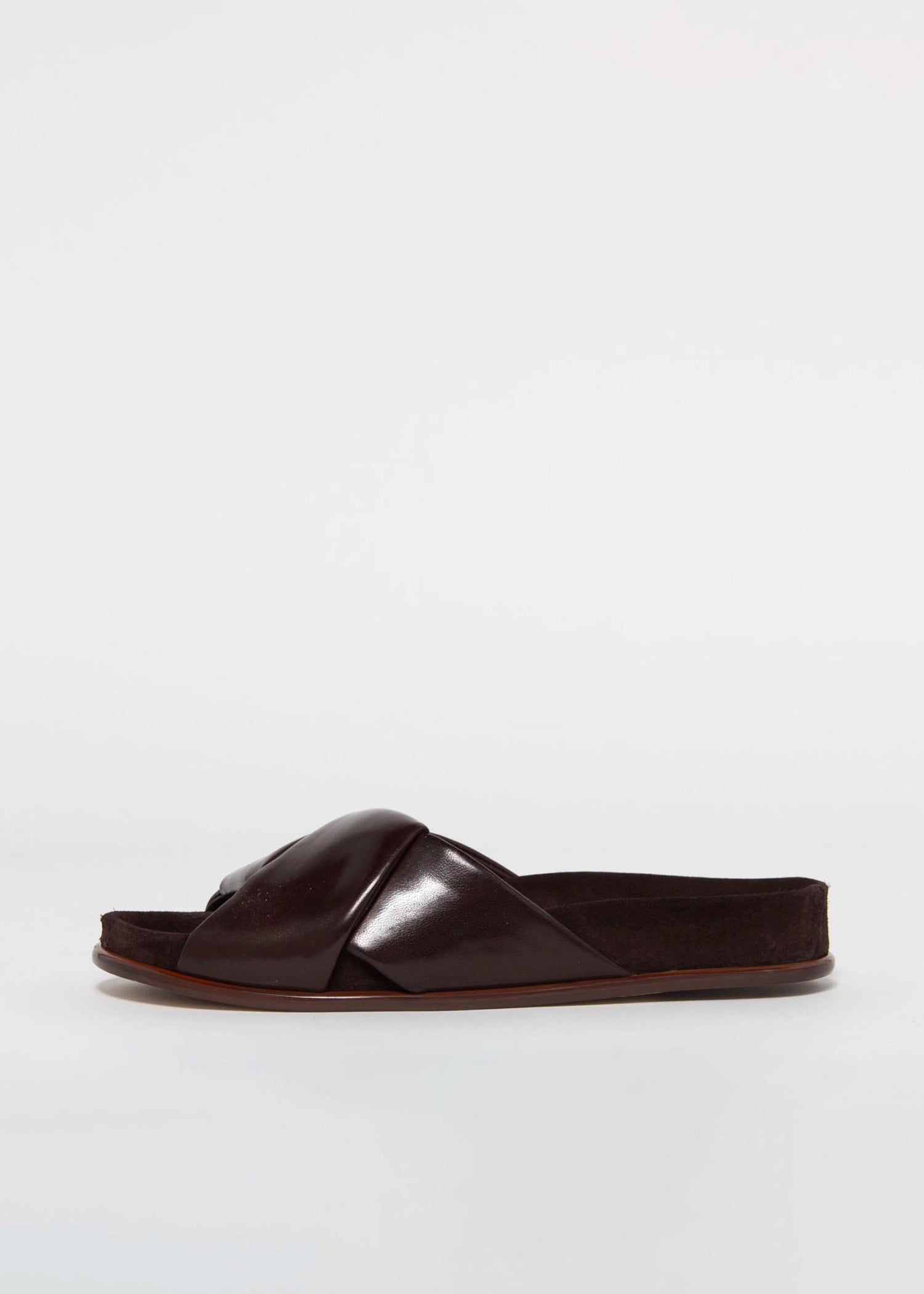 swatch_Brown Leather l'idea slide sandal