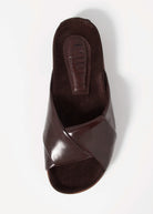 swatch_Brown Leather l'idea slide sandal