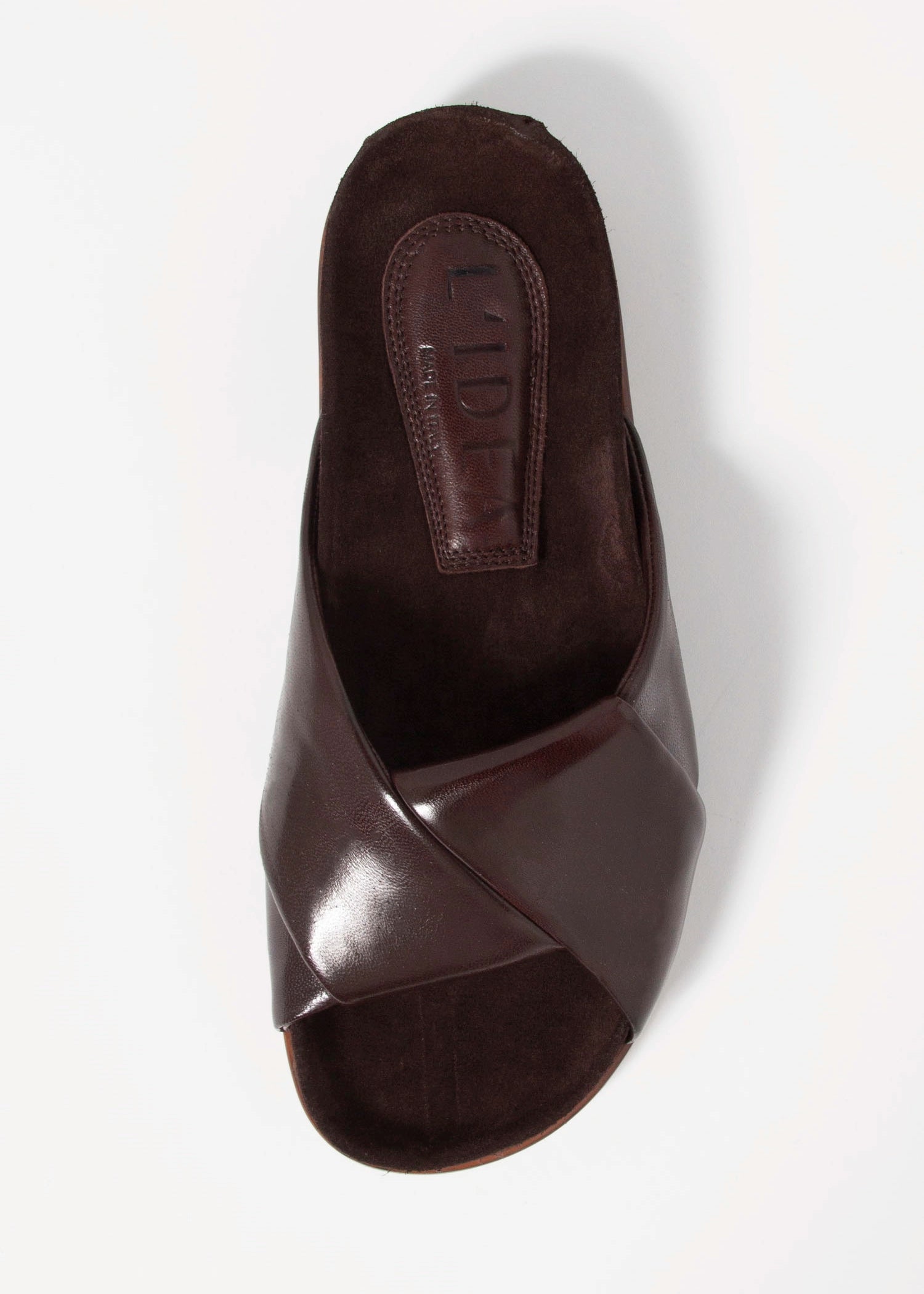 swatch_Brown Leather l'idea slide sandal