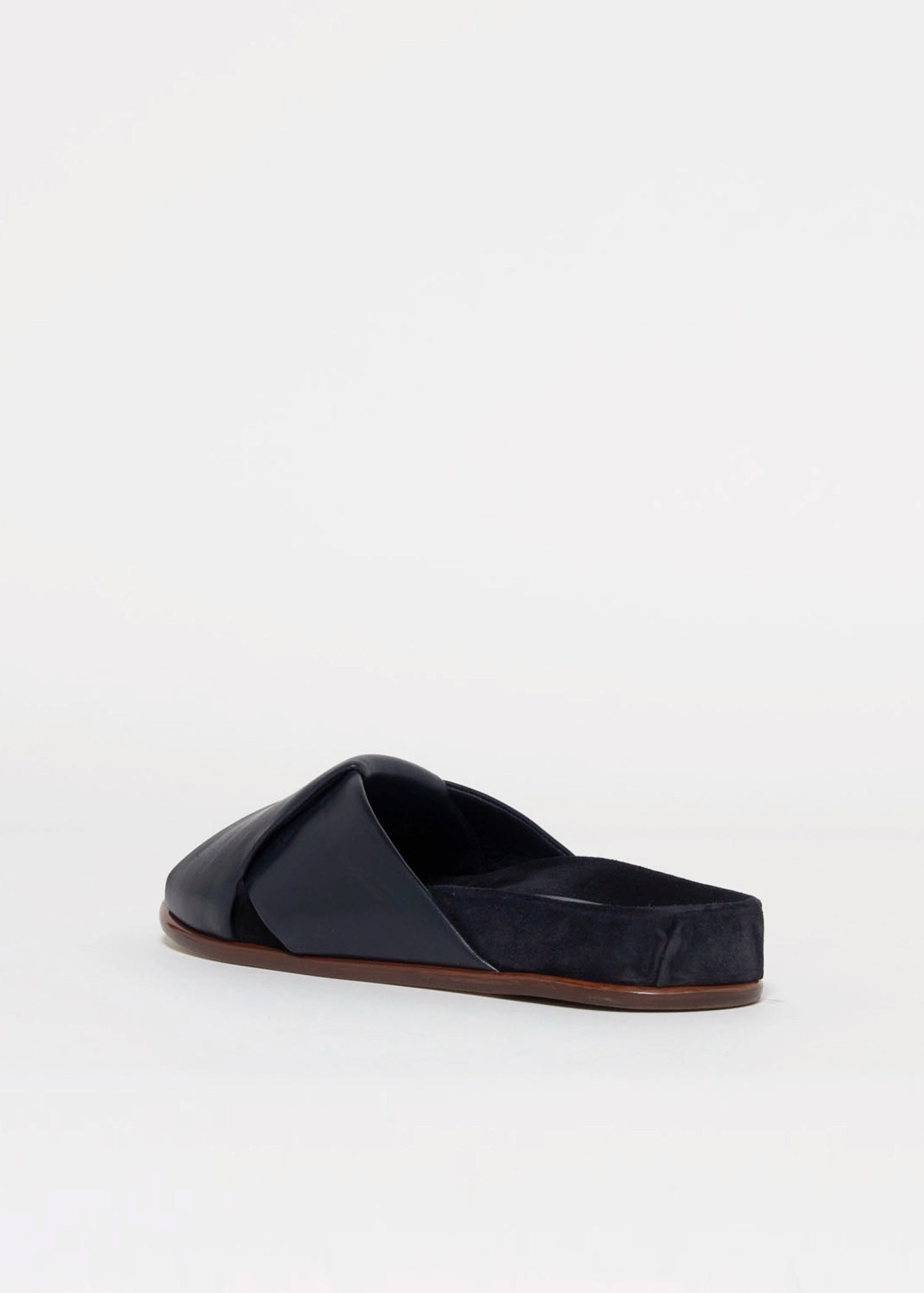 swatch_Navy Leather l'idea slide sandal