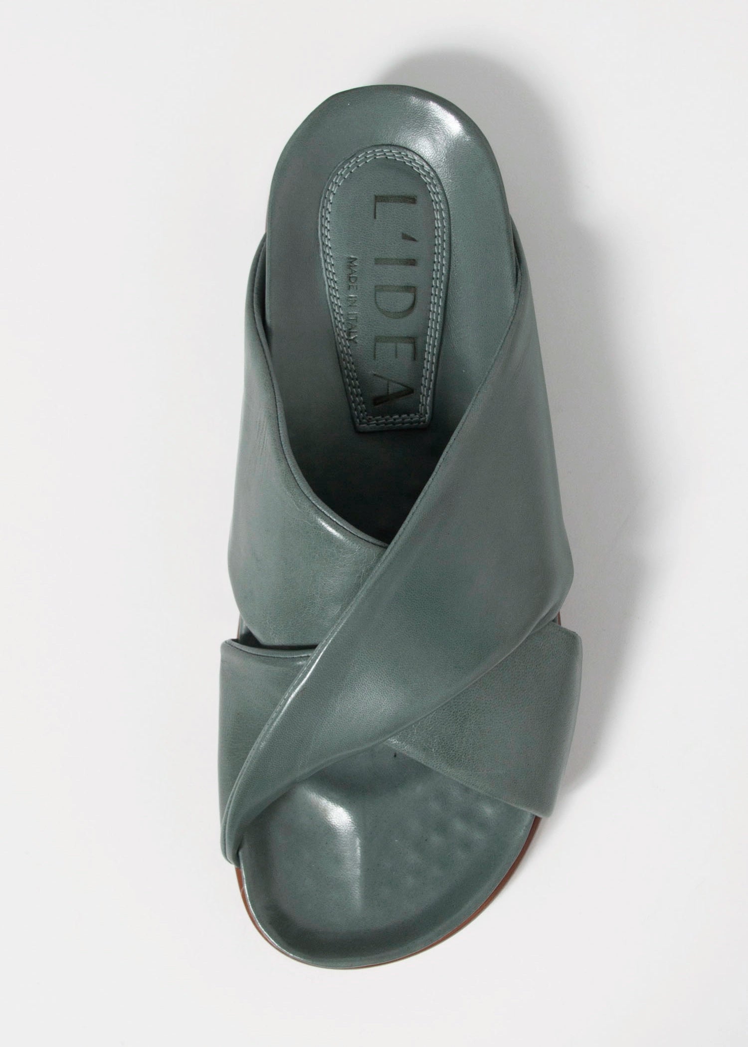 swatch_Aqua Marine Leather l'idea twist leather sandal