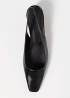 swatch_Black Leather l'idea slingback pump