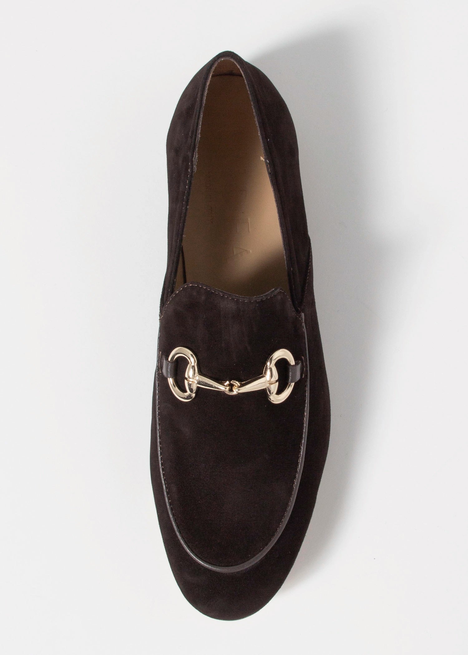 swatch_Chocolate Suede loafer with bit flat shoes