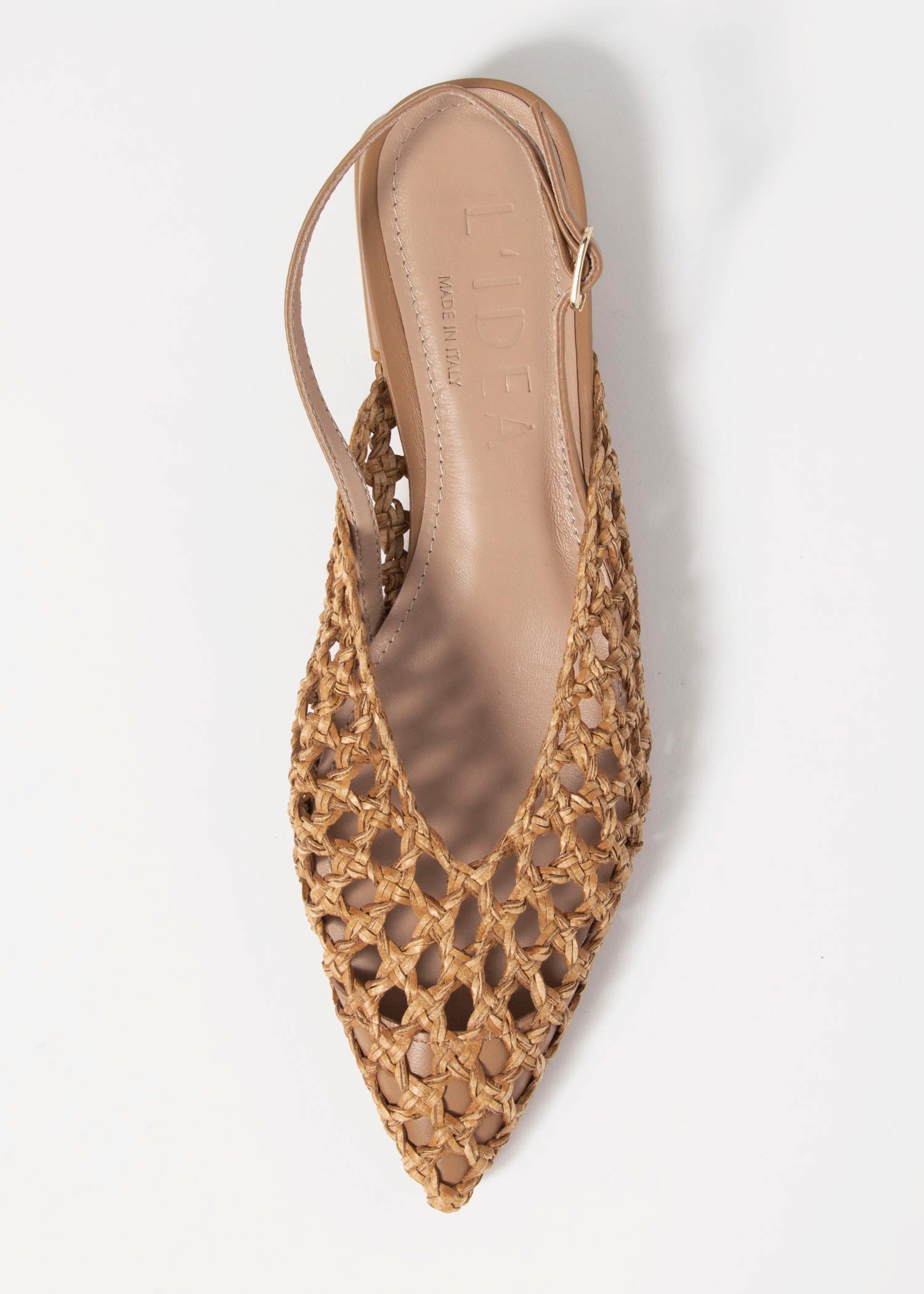 swatch_natural leather lussy woven slingback flat shoes