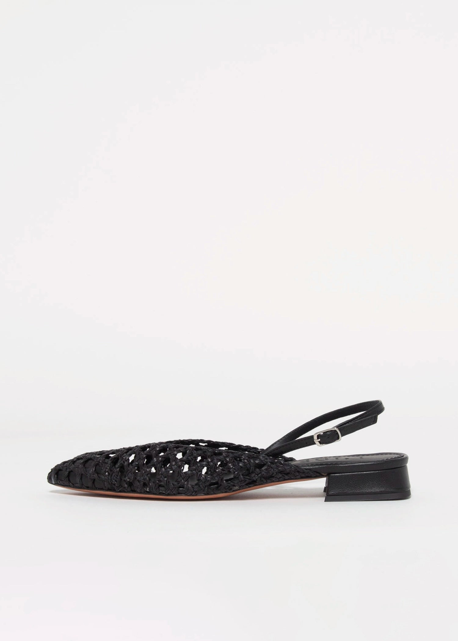 swatch_black leather lussy woven slingback flat shoes