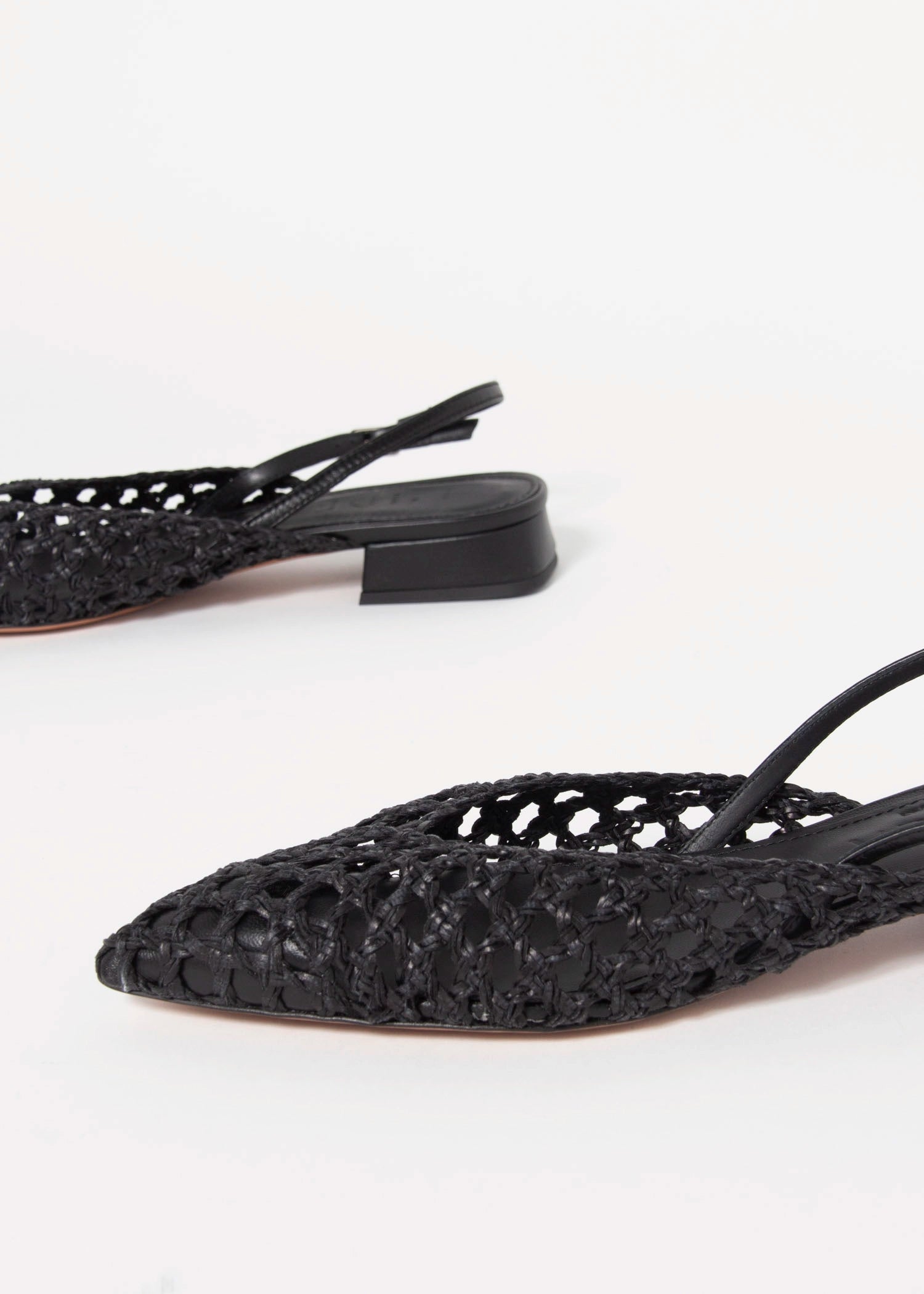 swatch_black leather lussy woven slingback flat shoes