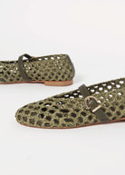 swatch_Olive Leather l'idea dolo woven mary jane