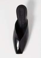 swatch_Black Leather l'idea peep toe sandal