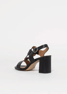 swatch_Black Leather heeled leather sandal