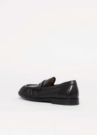 swatch_Black Leather l'idea ruched leather loafer