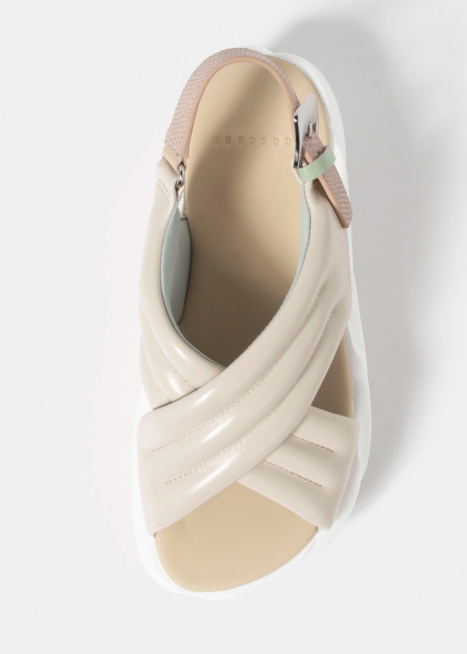 swatch_Cream Patent 4ccccees mellow mana platform sandal