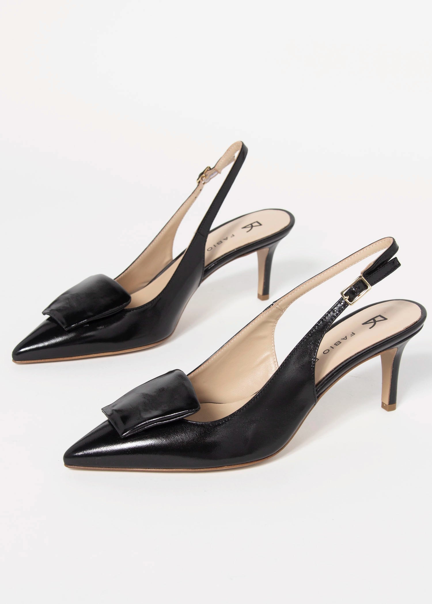 swatch_Black Leather fabio rusconi slingback pump