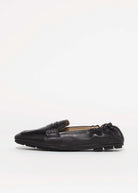 swatch_Black Leather driving moccasin loafers shoes