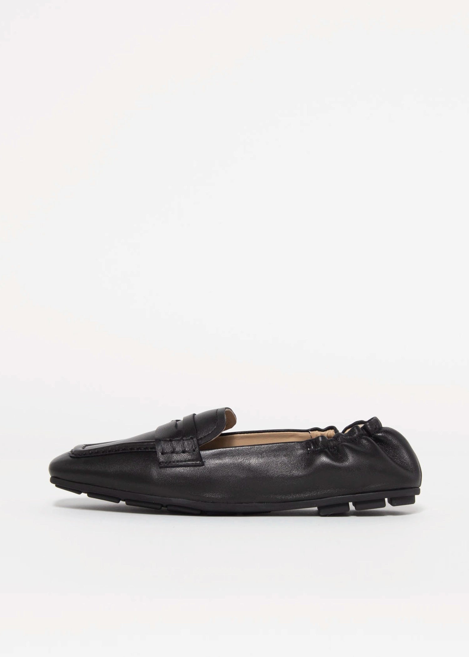 swatch_Black Leather driving moccasin loafers shoes