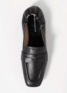 swatch_Black Leather driving moccasin loafers shoes