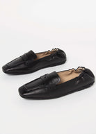 swatch_Black Leather driving moccasin loafers shoes