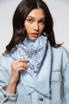 swatch_Blue cotton bandana scarf