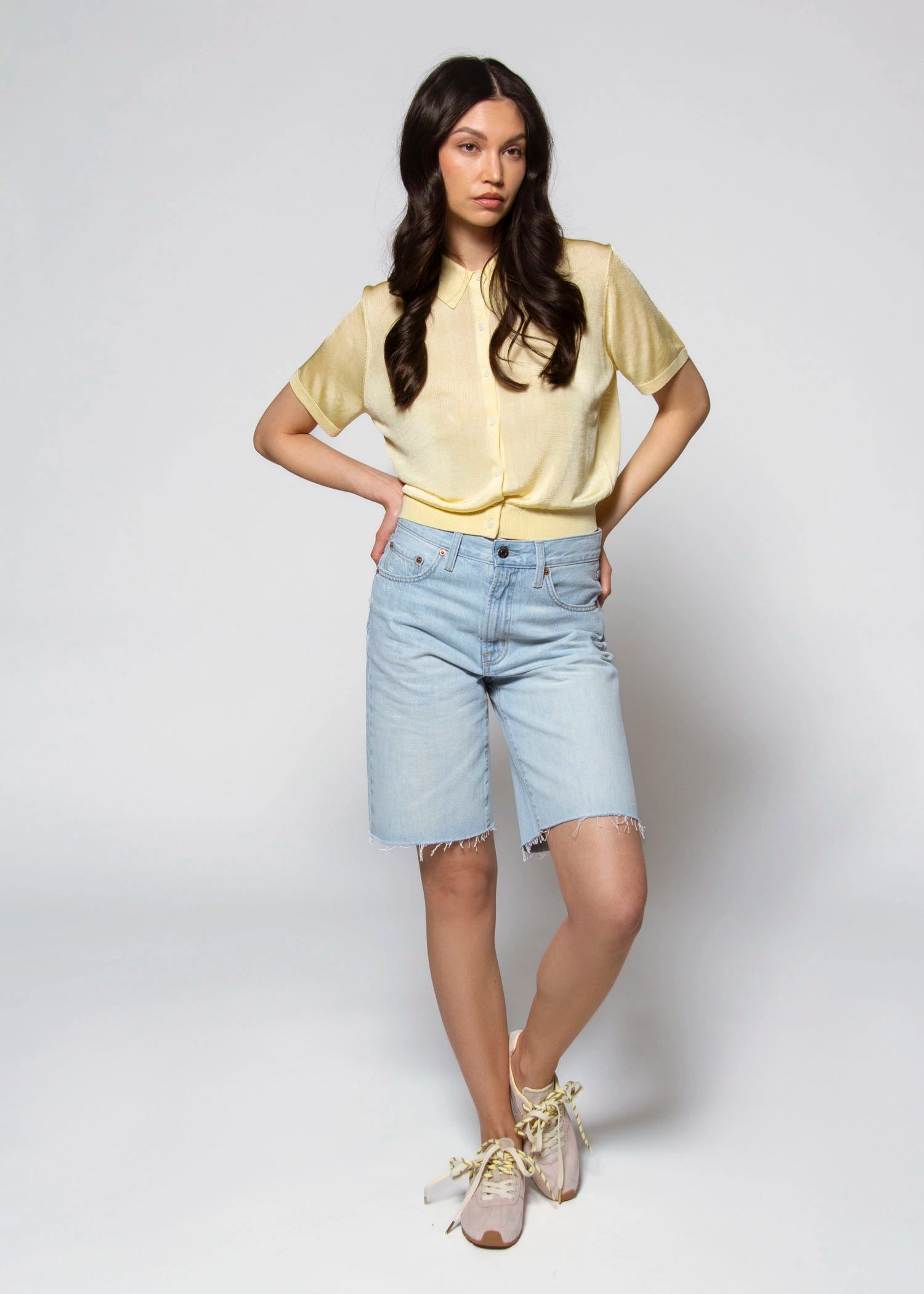 swatch_Pale Yellow pistola lucca short sleeve polo