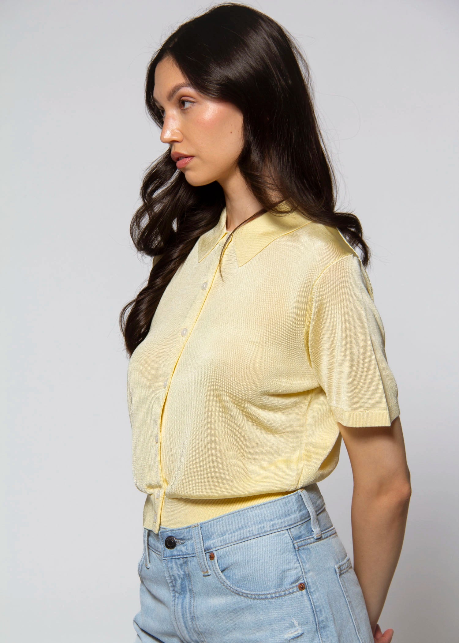 swatch_Pale Yellow pistola lucca short sleeve polo