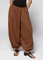 swatch_Tobacco linen harem pants