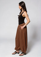 swatch_Tobacco linen harem pants