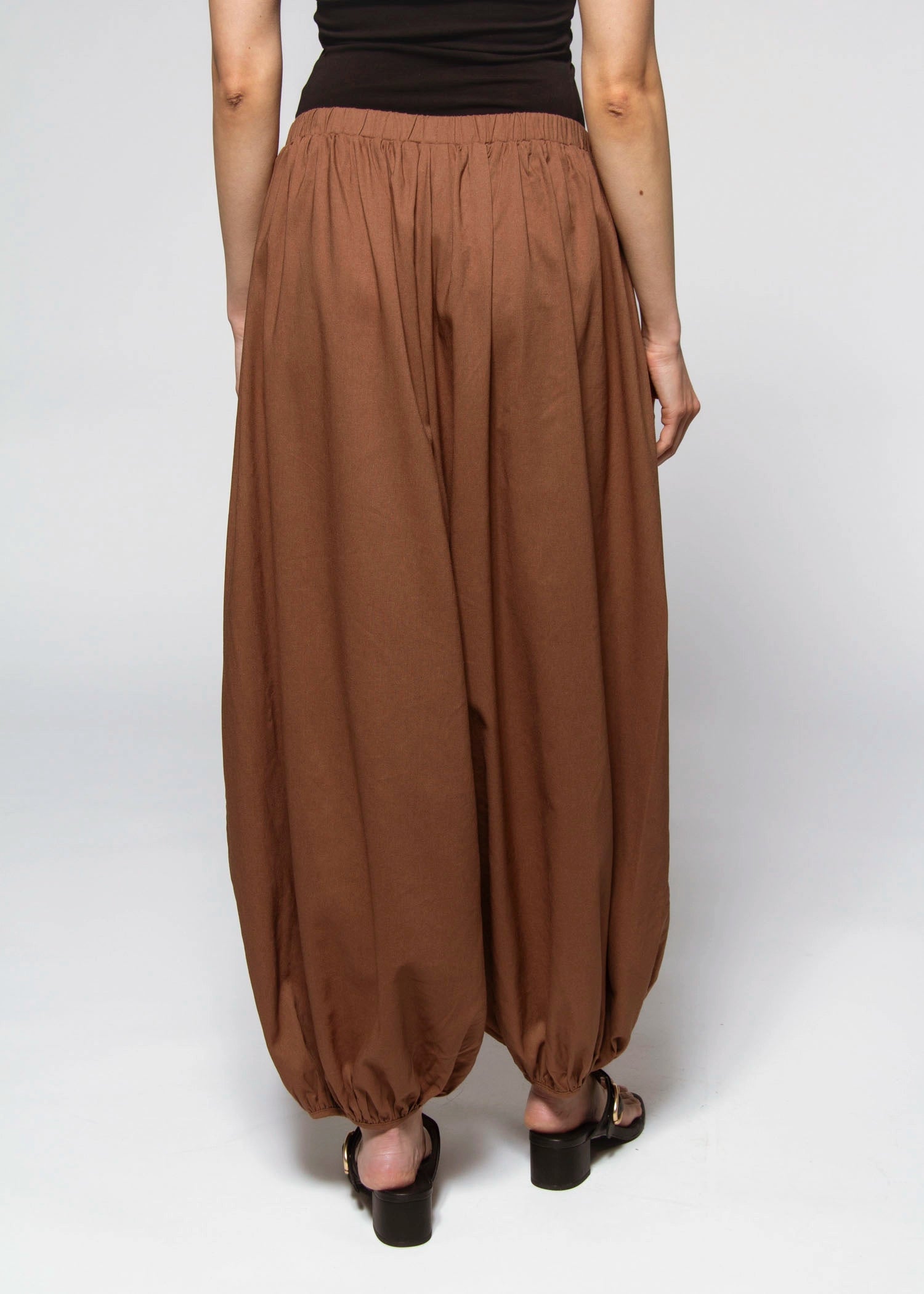 swatch_Tobacco linen harem pants