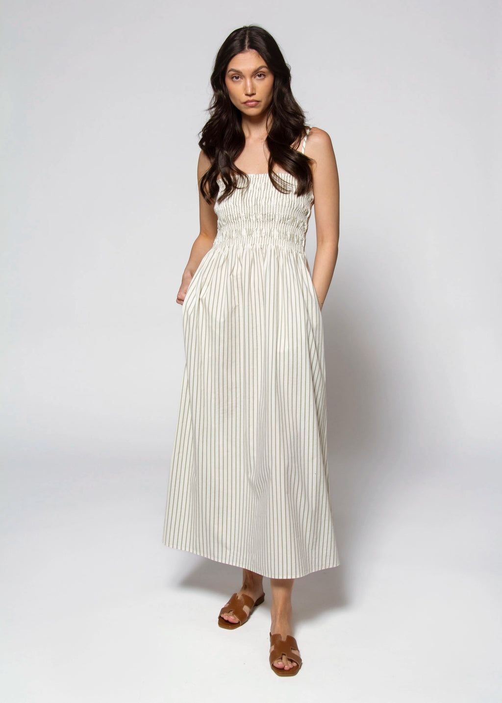 knee length dresses for ladies Bianca Smocked Dress