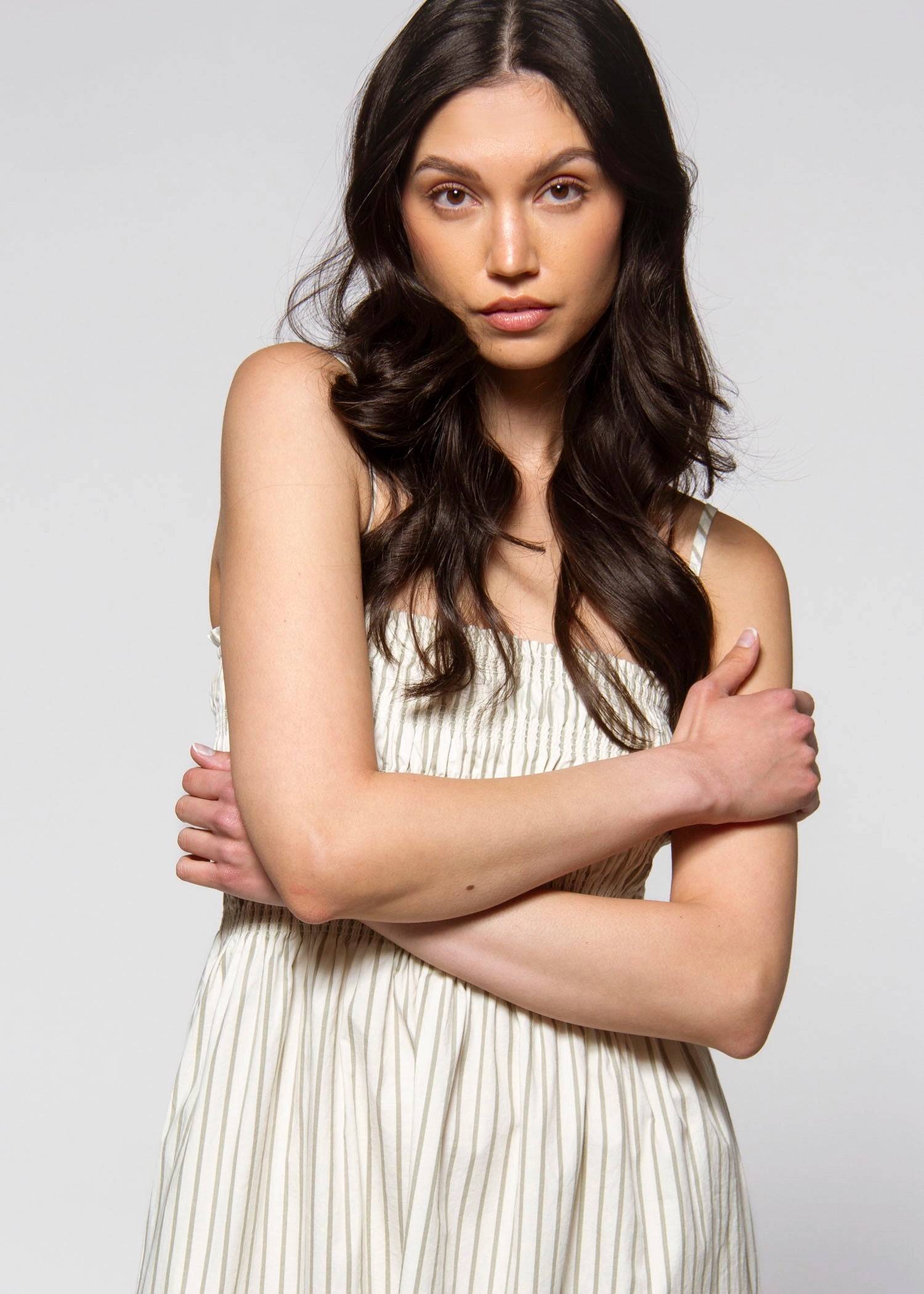 swatch_Sage Stripe pistola bianca midi dress