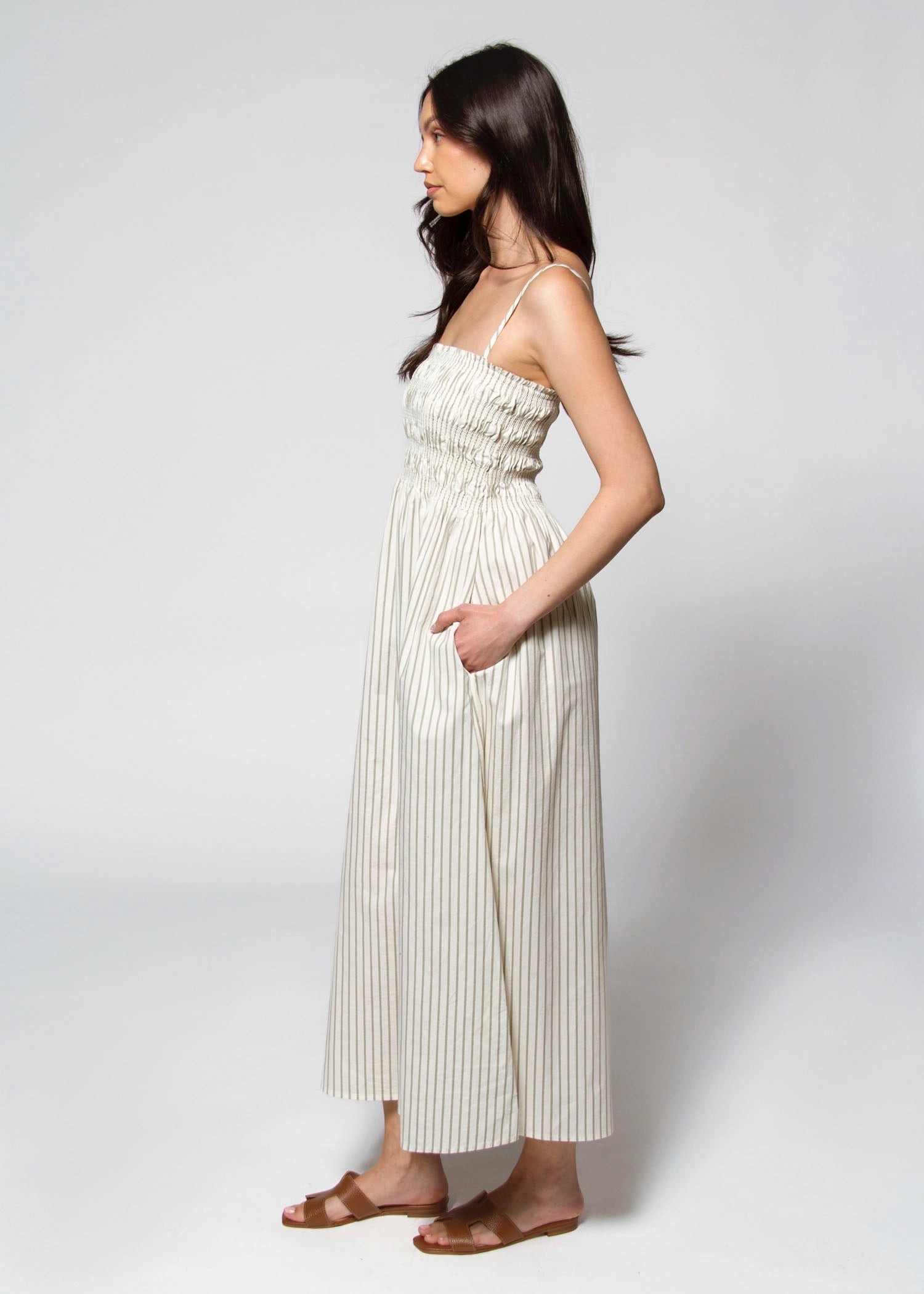 swatch_Sage Stripe pistola bianca midi dress