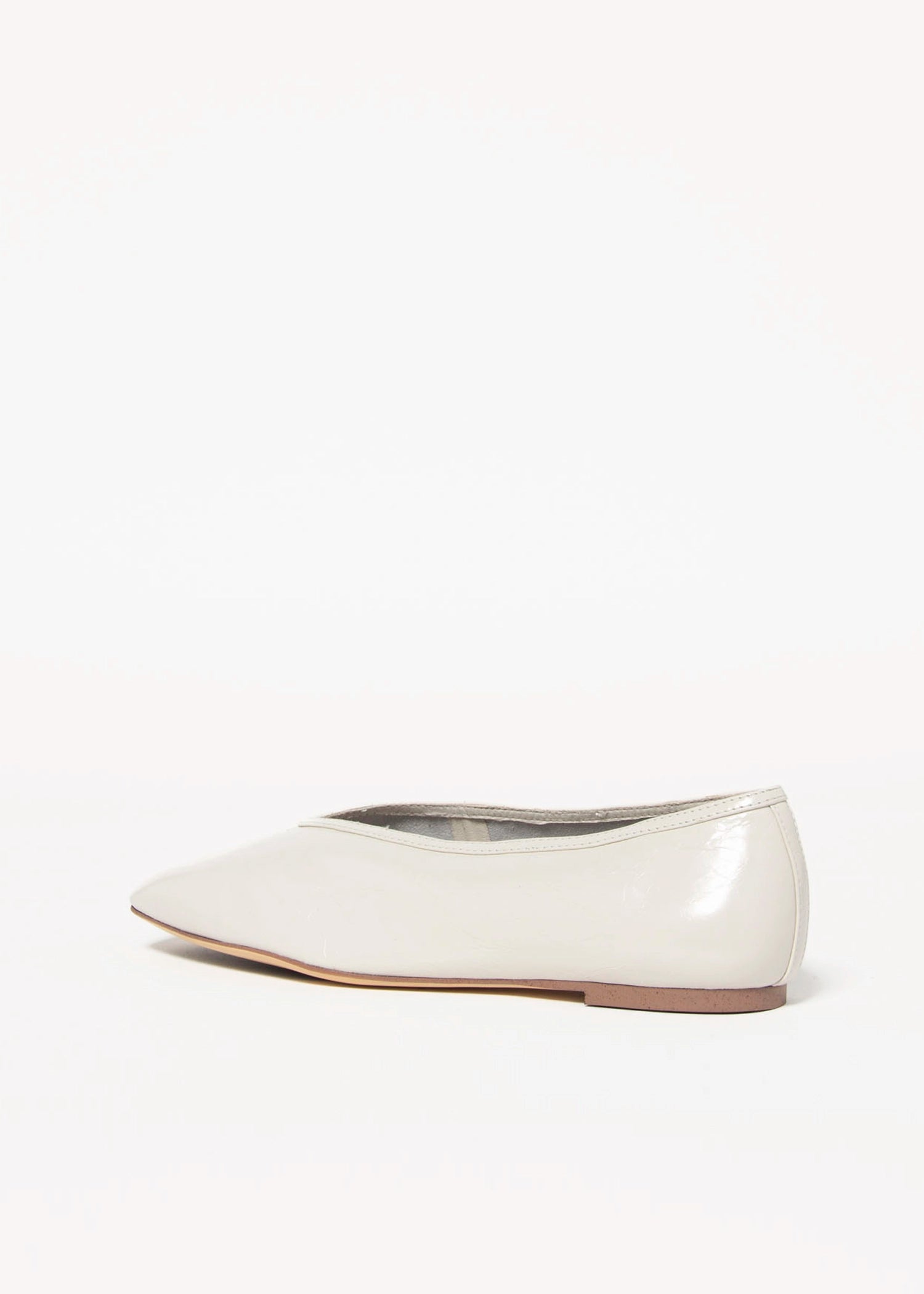 swatch_Dove bianca leather flat flat shoes