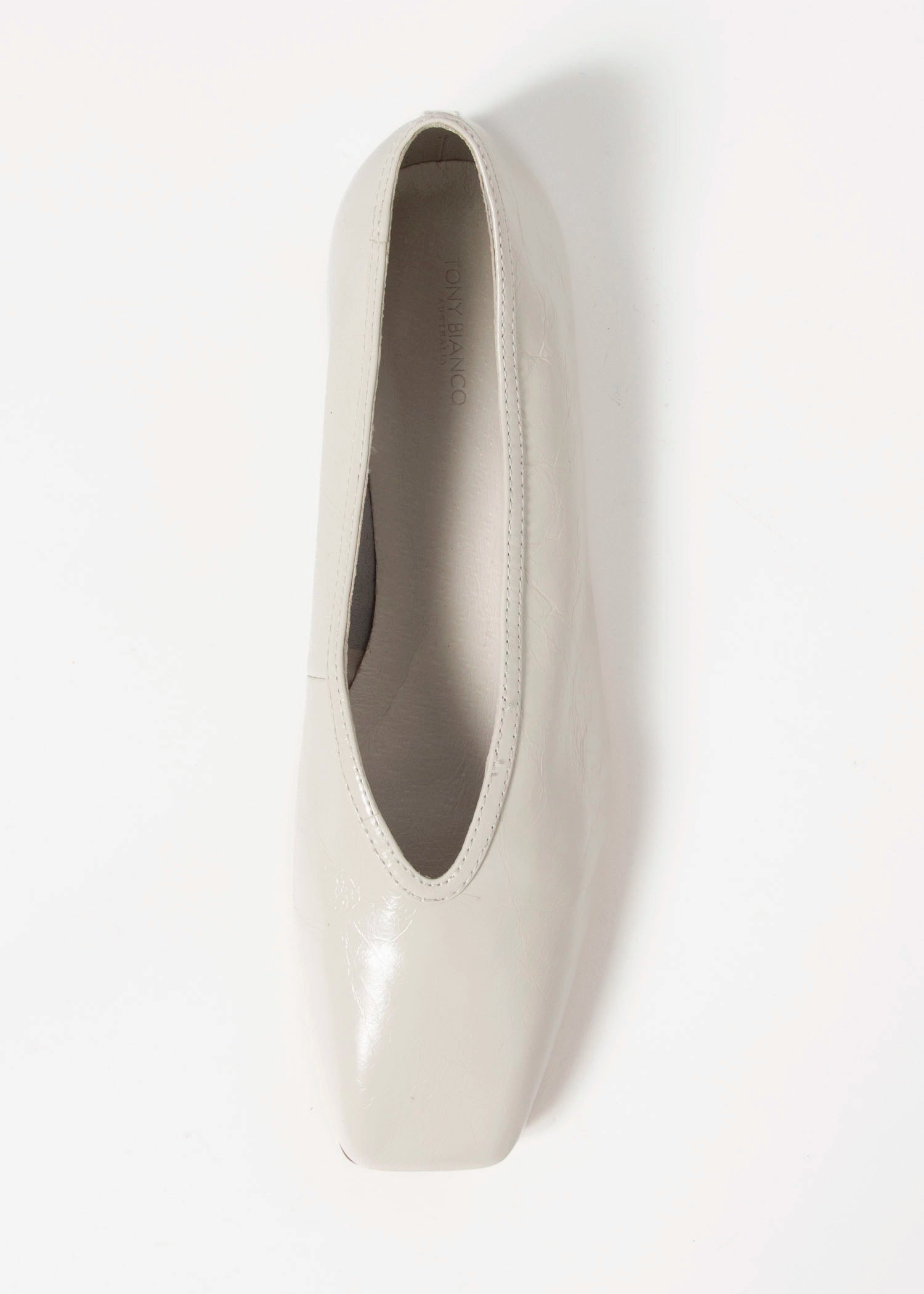 swatch_Dove bianca leather flat flat shoes