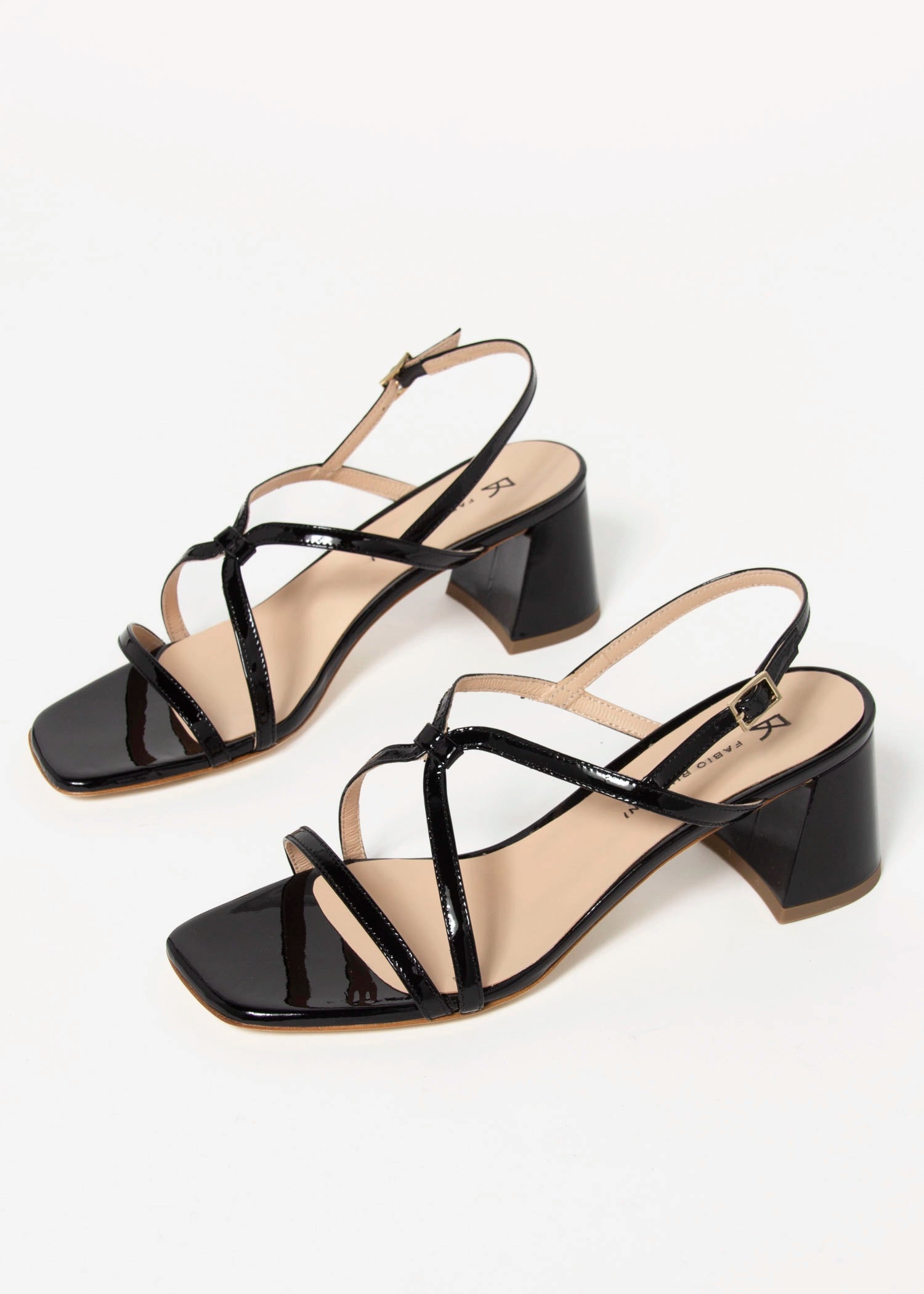 swatch_Black Patent fabio rusconi block heel dress sandal