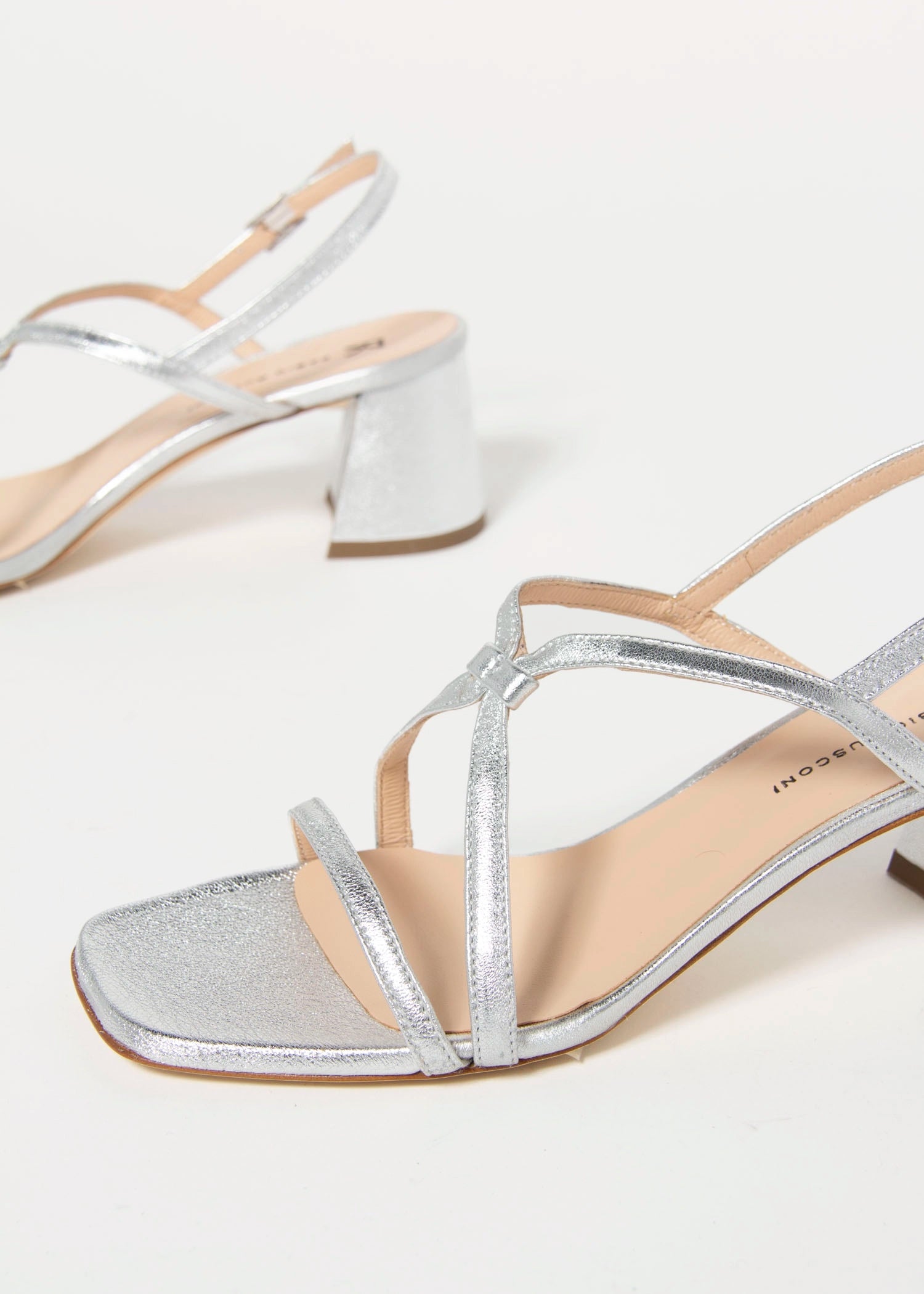 swatch_Silver Leather fabio rusconi block heel dress sandal