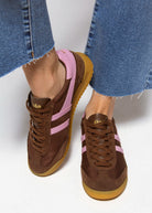 swatch_Dark Brown/Candy tornado sneaker shoes gola