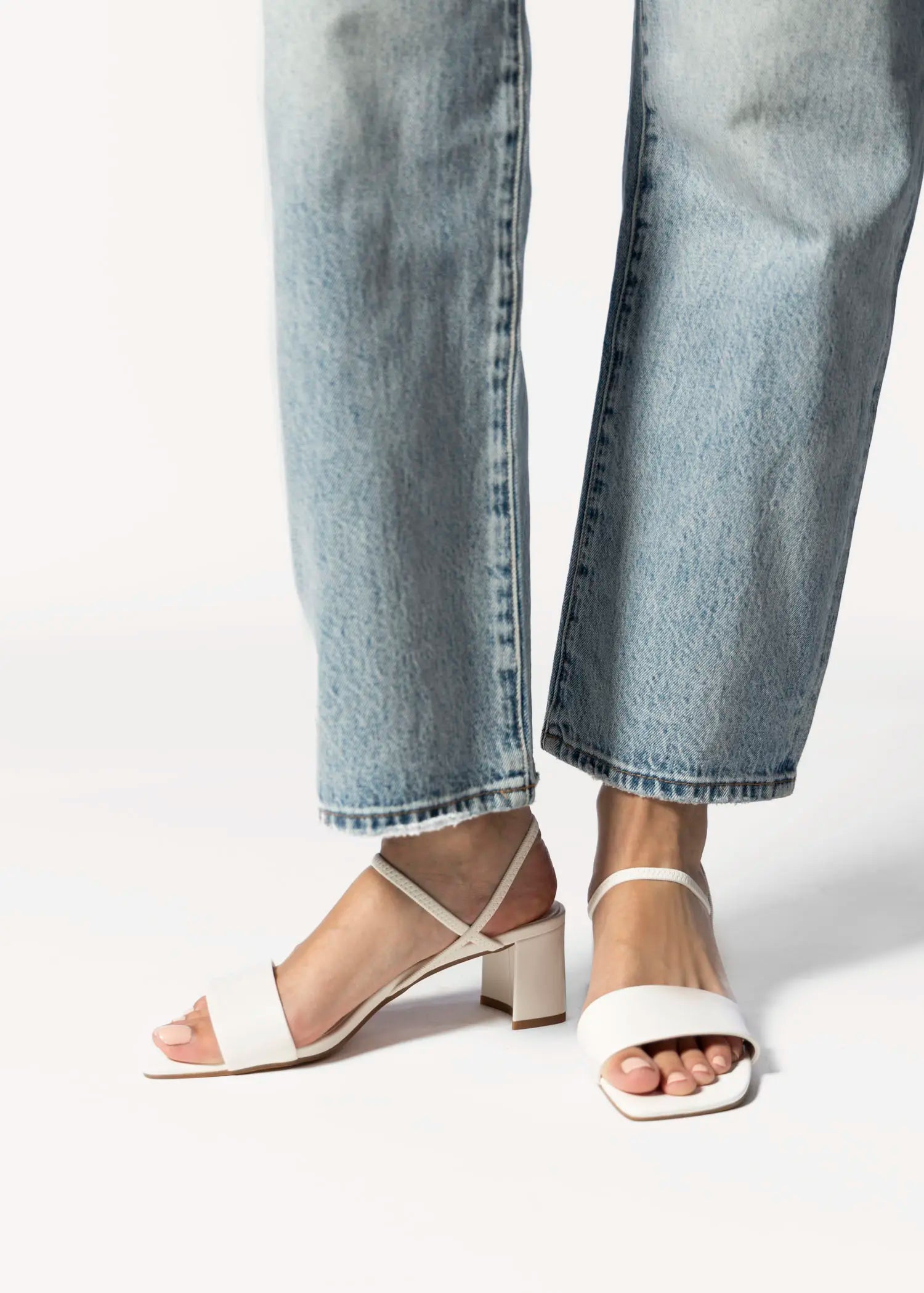 swatch_white leather adapt sandal heeled sandals