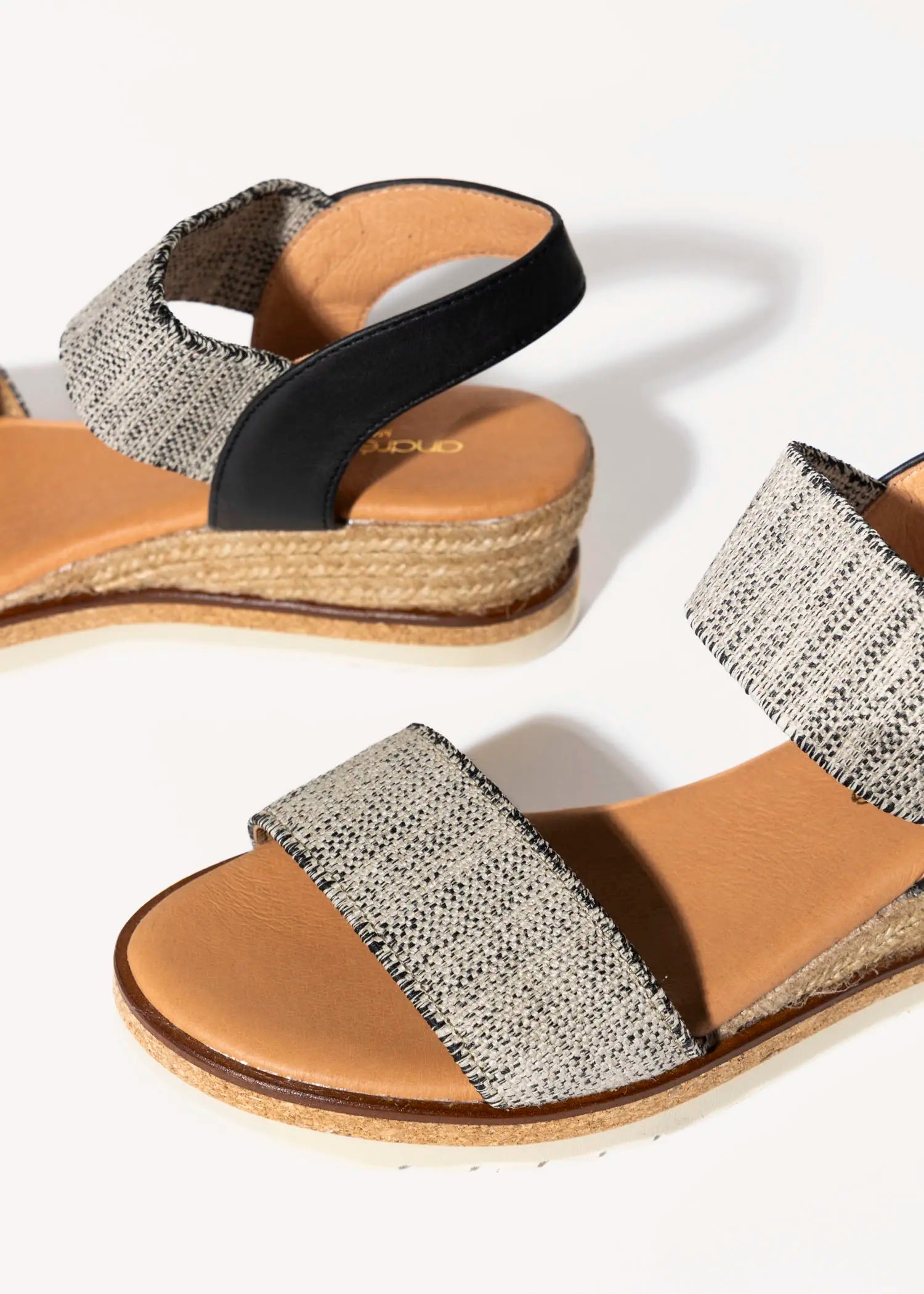 swatch_black/beige neveah wedge sandal espadrilles