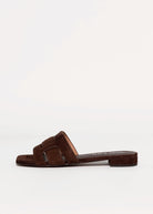 swatch_Dark Brown Suede bibi lou holly flat sandal