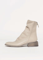 swatch_Off White Leather l'idea ruched ankle boot
