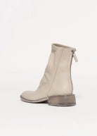 swatch_Off White Leather l'idea ruched ankle boot