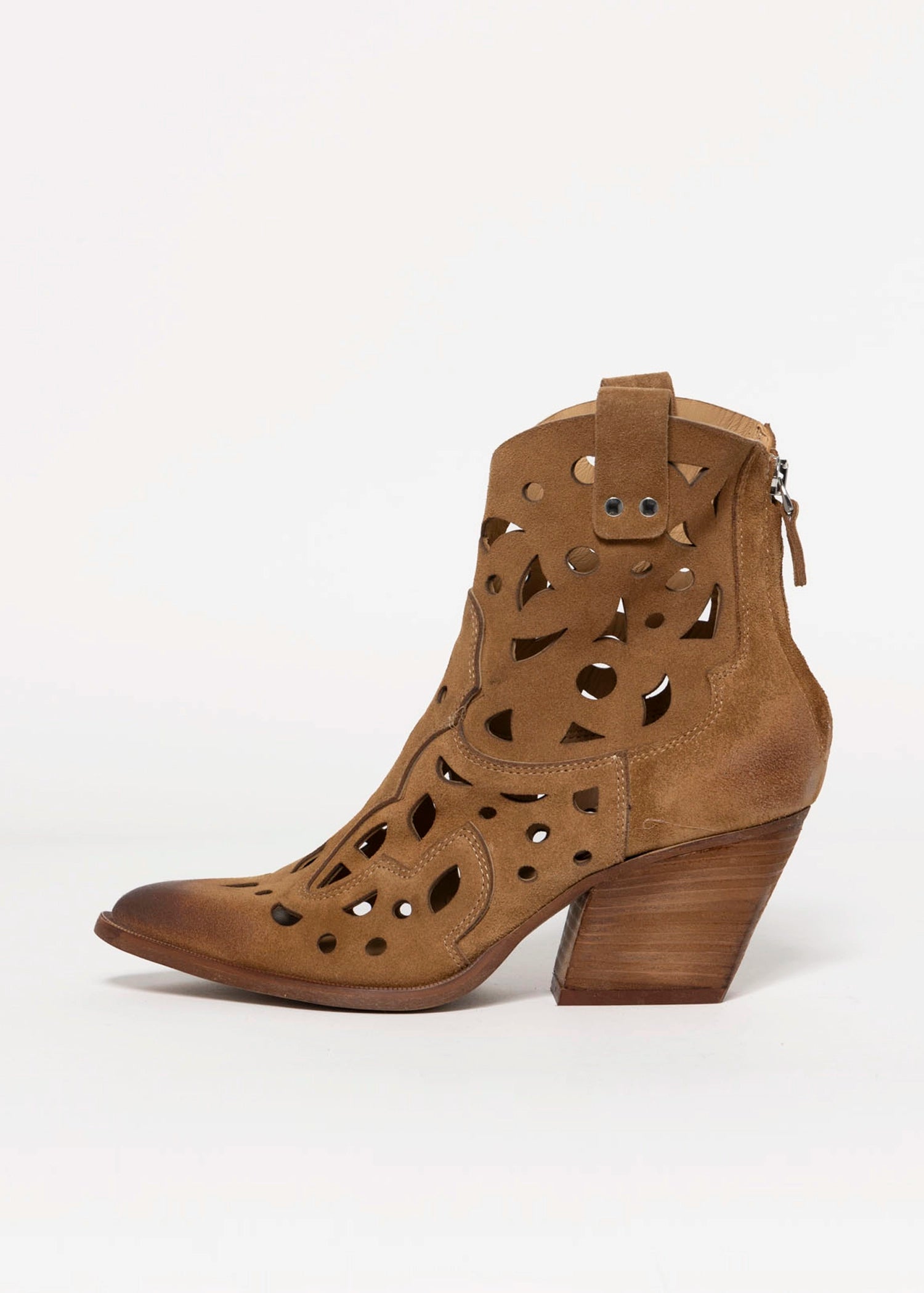 swatch_Cuoio Suede l'idea cutout western boot