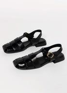 swatch_Black Patent l'idea flat fisherman sandal
